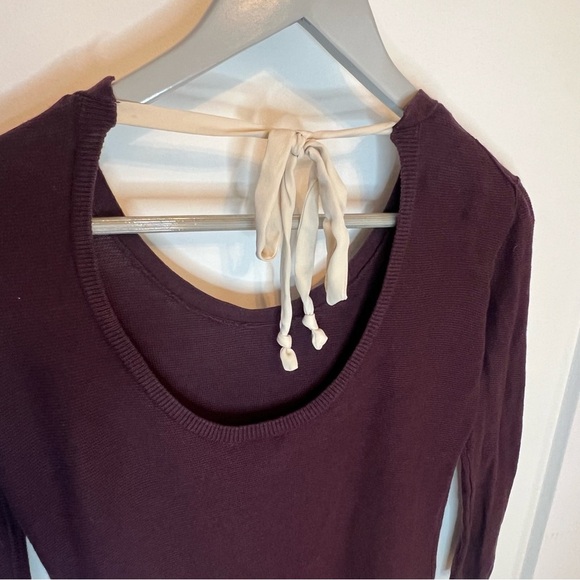 Babaton Bailey Silk/Cotton/Cashmere Sweater in Burgundy (runs large) - Picture 4 of 7